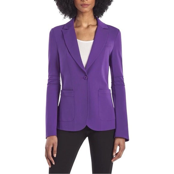 Capsule 121 Purple Lear Blazer with Notched Lapels and Tailored Fit size Large - Picture 1 of 6